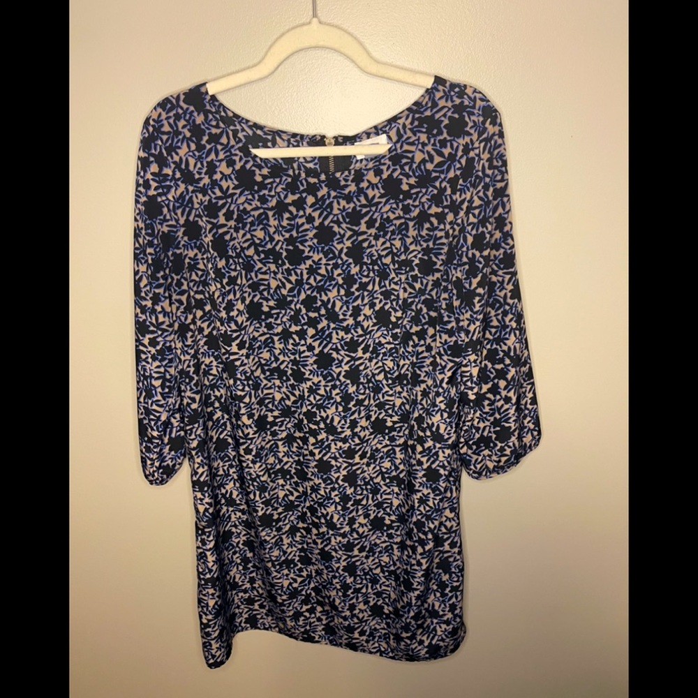 Black, Blue, Tan Floral Dress by Old Navy 😍